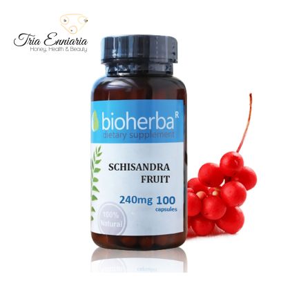 Fructe Schizandra, 240 mg, 100 capsule, Bioherba