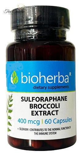 Sulforafan din broccoli, 400 mg, 60 capsule, Bioherba