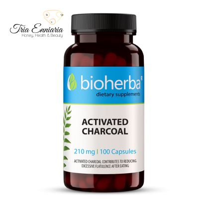 Activated Charcoal, 260 mg, 100 Capsules, Bioherba