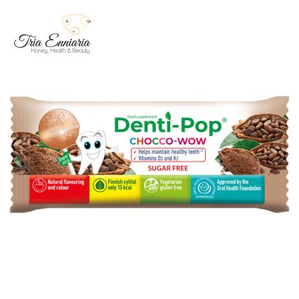 Lollipop For Healthy Teeth Cacao Denti -Pop, 6 g, Bioherba