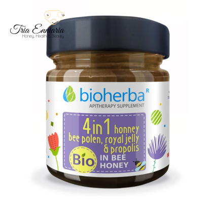 Bee Mix 4 In 1 Bio Miere de Albine, 280 g, Bioherba