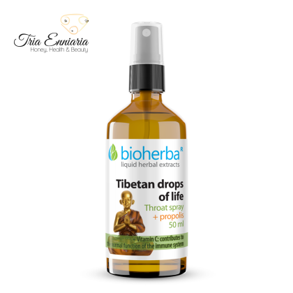 Tibetische Tropfen mit Propolis, Halsspray, 50 ml, Bioherba