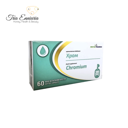 Chromium, food supplement, 60 softgel capsules, PhytoPharma