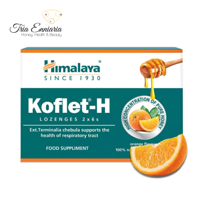 Coflet-H cu aromă de portocale, 12 bomboane, Himalaya