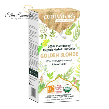 Bio-Kräuter-Haarfärbemittel Goldblond, 100 g, Cultivators