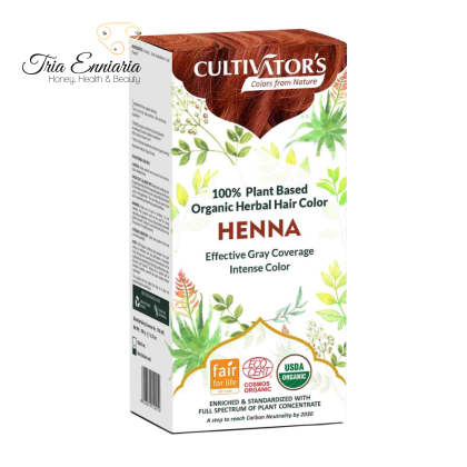 Organic Herbal Hair Color Henna, 100 g, Cultivators