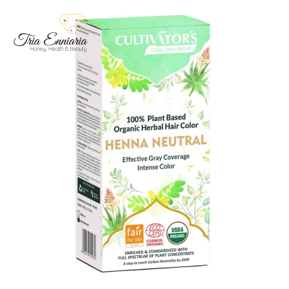 Organic Herbal Hair Color Henna Neutral, 100 g, Cultivators