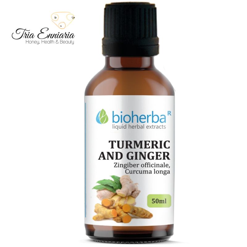 Turmeric Аnd Ginger Тincture, 50 ml, Bioherba -- S. & S. TRIA ENNIARIA  TRADING LTD