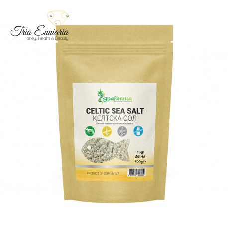 Celtic Sea Salt, fine, Zdravnitza, 500 g