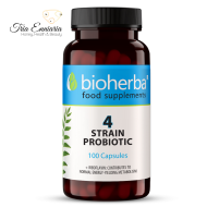 Προβιοτικά 4 Στελέχη, 100 Κάψουλες, Bioherba