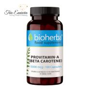 Provitamina A (Beta Caroten), 15000 mcg, 100 Capsule, Bioherba
