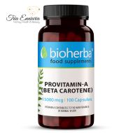 Provitamina A (Beta Carotene), 15000 mcg, 100 Capsule, Bioherba