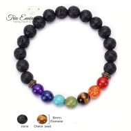 Bracciale Chakra Con Pietre Vulcaniche