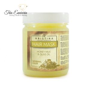 Mask for normal hair with honey, milk and olive oil 200 ml.