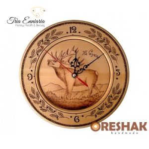 PLATE CLOCK WITH HUNTING MOTIVES