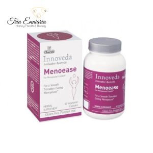 Menoease, menopausal comfort, ayurvedic supplement, Charak, 60 capsules