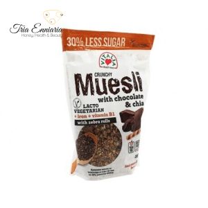Crunchy Muesli with chocolate, chia and brown sugar. 350 g