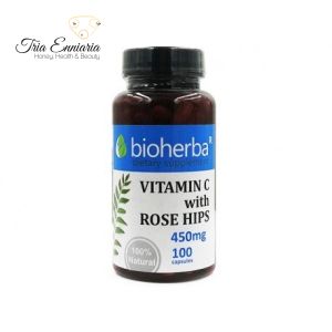 Vitamin C with Rose Hips,  100 capsules, Bioherba