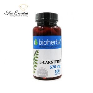 L-Carnitine, sport and weight loss, 100 capsules, Bioherba