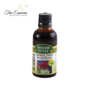 Mint, Hawthorn, Valeriana, Tincture, Nervous System, 20 ml, BIOHERBA