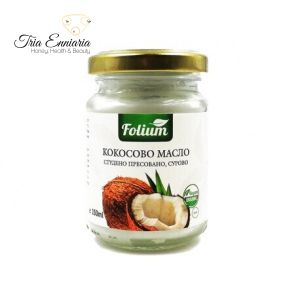 BIO Coconut oil, raw, cold pressed, Folium, 150 ml
