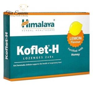 Koflet-H With Lemon Flavor, 12 Lozenges, Himalaya