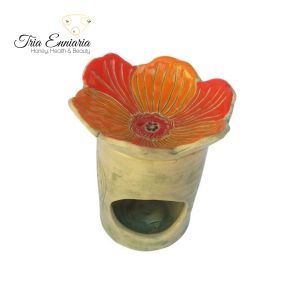 Ceramic Aroma Lamp Orange Flower Wisdom, Bioherba