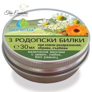 Ointment 3 Rhodope herbs for skin irritations and rashes, 30 ml, Bioherba