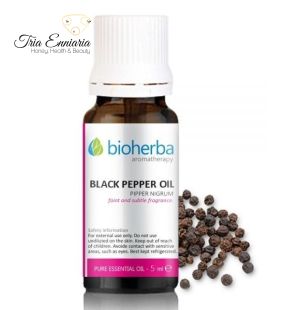 Black pepper essential oil, 5 ml, Bioherba