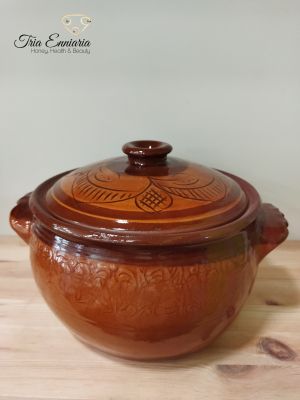 Clay pot with lid 5 liters