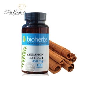 Cinnamon extract, 450 mg, 100 capsules, Bioherba