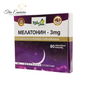Melatonin-3 mg, sleep support, 80 tablets, Nicsen