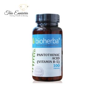 Vitamin B5, 60 mg, 100 capsules, Bioherba