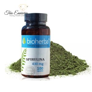 Spirulina, 430 mg, 100 capsules, Bioherba