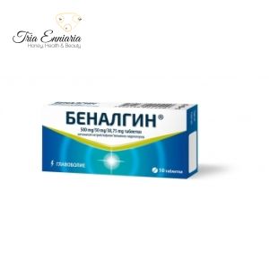 Benalgin, for headache and neuralgia, 20 tablets , TEVA