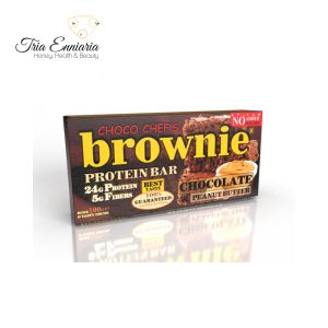 Protein Brownie Chocolate and Peanut Butter, 100 g, Choco Chef`s