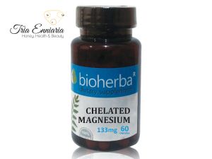 Chelated Magnesium, 133 mg, 60 Capsules, Bioherba