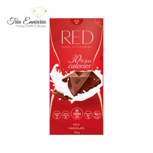 Milk Chocolate Without Sugar, 100 g, Red