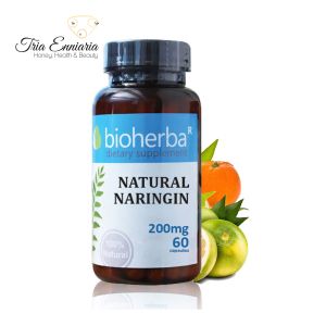 Natural Naringin, 200 mg, 60 Capsules, Bioherba