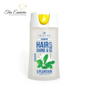 Shampoo With Plantain, For Shine Of Hair, 200 ml, Hristina