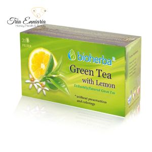 Green Tea With Lemon, 20 Filter Bags, Bioherba