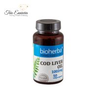 Cod Liver Oil, 1002mg, 50 Softgel Capsules, Bioherba
