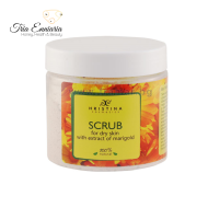 Scrub For Dry Skin With Marigold Extract, 200 ml, Hristina