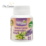 Valerian, Hops, Lavender, nervous system support, 50 tablets, Nicsen